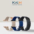 Dây Đeo Dành Cho Apple Watch Ultra / Apple Watch Series 1 - 8/Se/Se 2022, Kai.n Leather Loop Black Magnetic - Hàng Chính Hãng