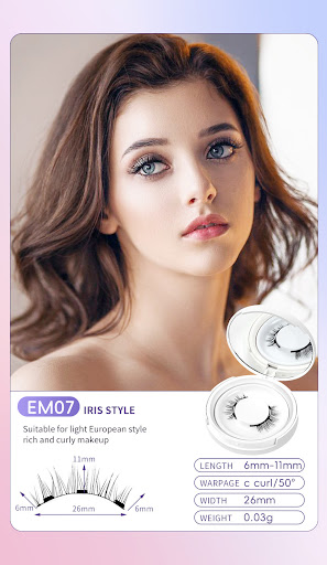 Title 5, Natural Eyelashes Magnetic Suction False Eyelas...