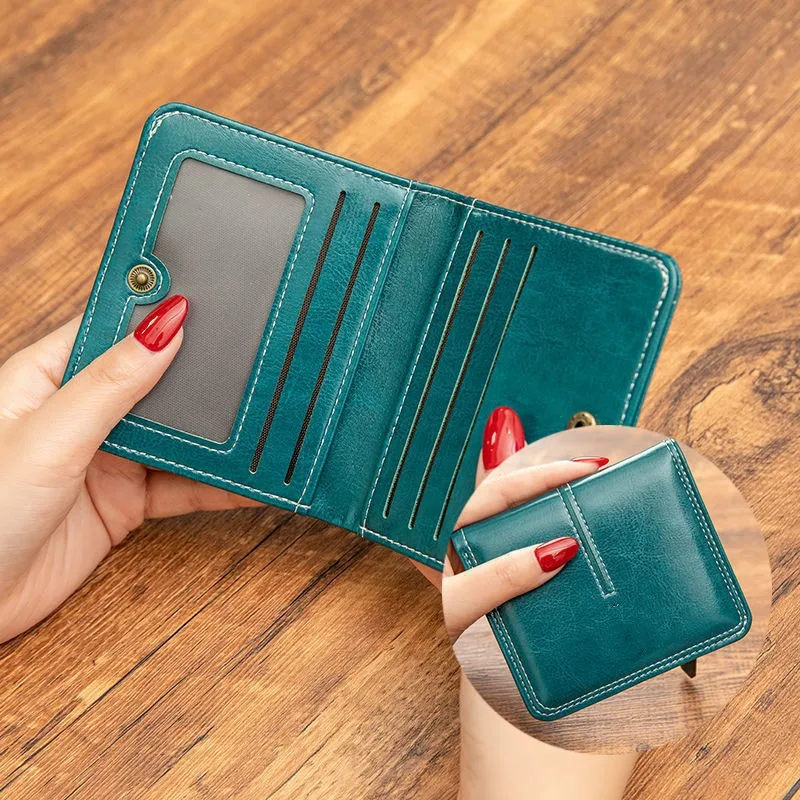 Mini Führerschein-Etui Klein Kompakt Schutzhülle Portemonnaie Kurz Praktisch Führerscheintasche Kleines Kartenetui KFZ-Dokumente Schutz