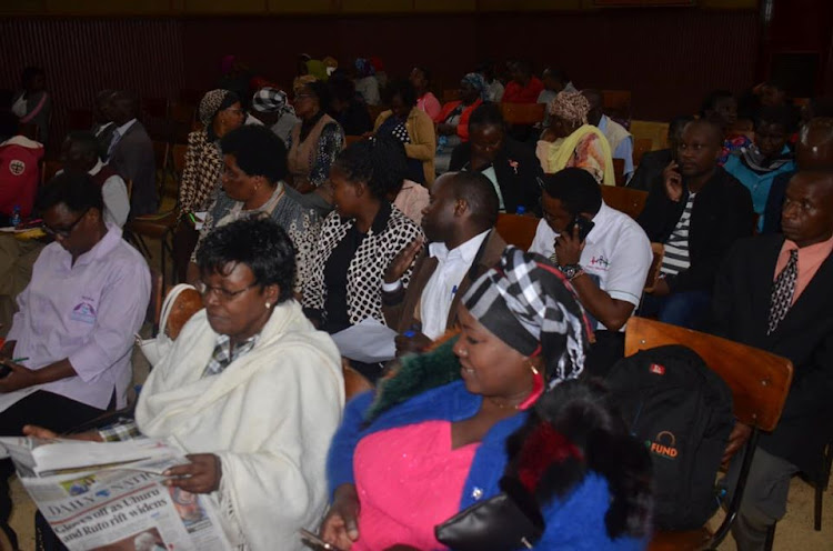 Members of the public who presented themselves for the public participation forum in Meru orgainised by the mental health taskforce on Monday