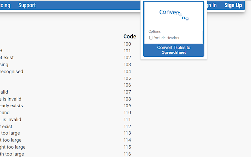 HTML Tables to XLSX Spreadsheets