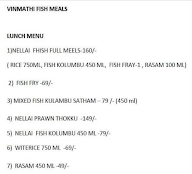 Vinmathi Fish Meals menu 2