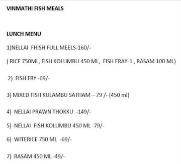 Vinmathi Fish Meals menu 