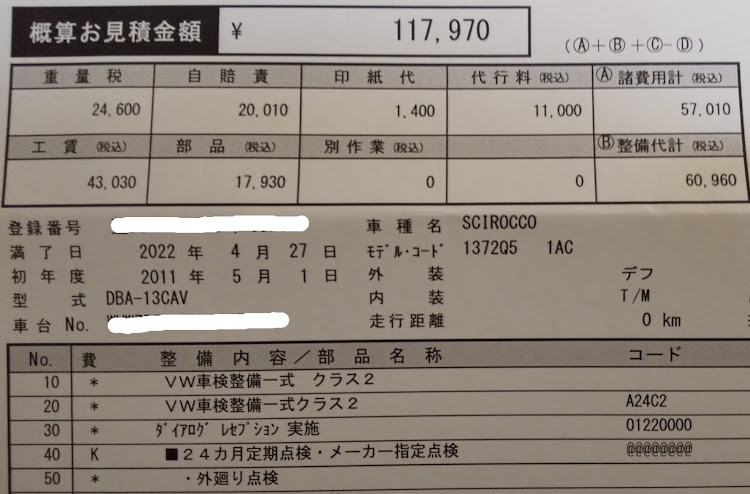 シロッコの3月もよろしくお願いします・戦争反対・ゴルフ・車検・1G締めに関するカスタム事例の投稿画像2枚目