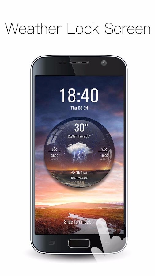 Weather Lock Screen Android Phones