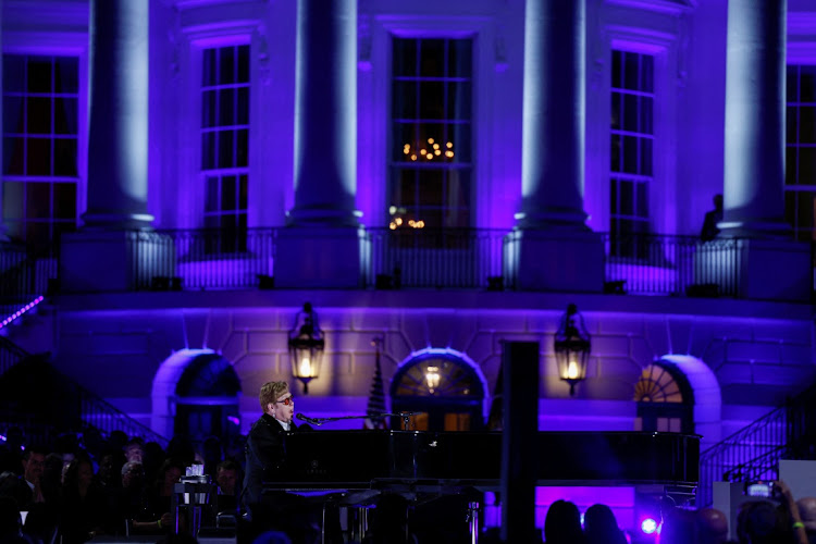 British rocker Elton John performs at the White House in Washington, US, September 23, 2022.