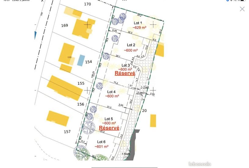  Vente Terrain à bâtir - 600m² à Le Teich (33470) 