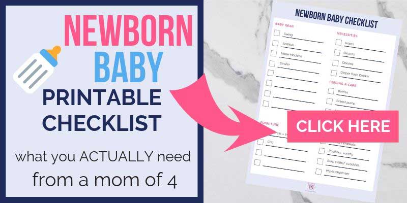 newborn baby printable checklist