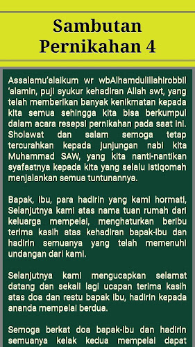 19++ Contoh Kata Sambutan Resepsi Perkawinan terbaik