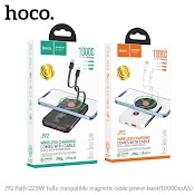 Pin Dự Phòng Hoco J92 10000Mah: Pin Sạc Không Dây Kèm 2 Dây Sạc Type C/ Lightning