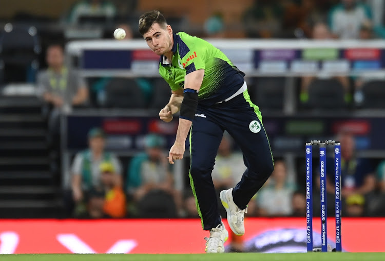 Josh Little of Ireland bowls during the ICC Men's T20 World Cup.