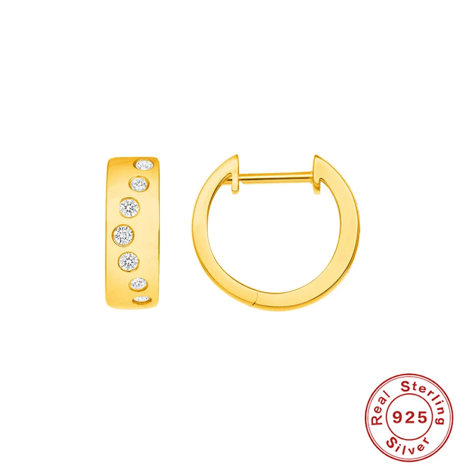 S925 Sterling Silber Ohrringe, breite Oberfläche, Diamanten im INS-Stil, vielseitig kombinierbar, eleganter Schmuck für jeden Look.