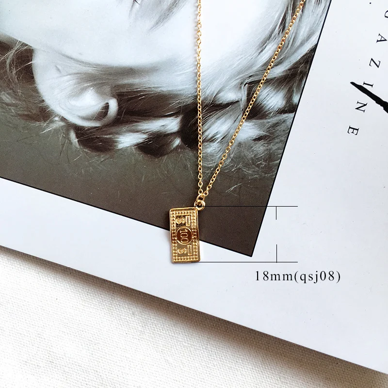 Vintage gold coin necklace