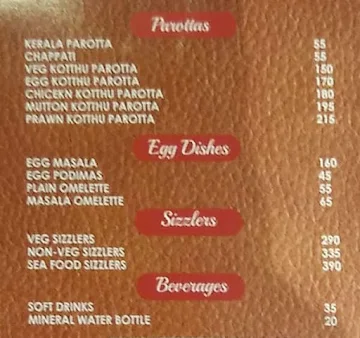 Khalids Biriyani menu 