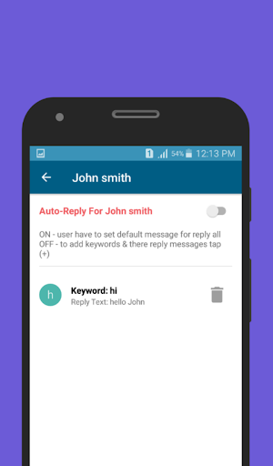 Auto-Reply for facebook