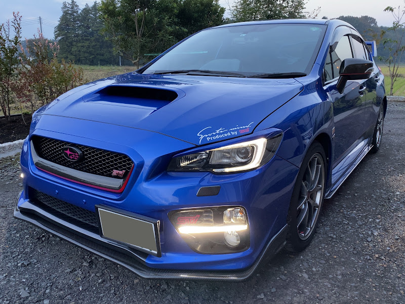 スバルステアリング　エンブレムステッカーwrx  レッド