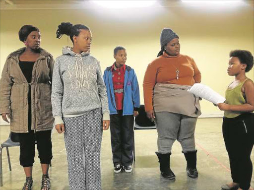 BREAKING THE SHACKLES: Centre Stage Arts Academy, launched last year by Eastern Cape-born writer, director and producer Abongile Manka, will be performing their first show at the Grahamstown National Arts Festival this year. ‘Woman Thou Art Loosed’ has a cast of five, all living in King William’s Town Picture: SUPPLIED