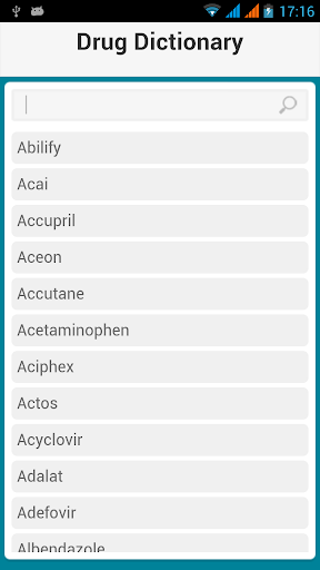 Drug Dictionary 2016