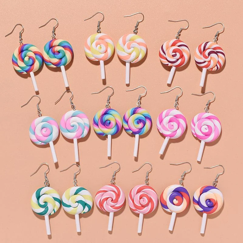 Title 4, Kleurrijke lolly oorbellen, voeg een vleugje sp...