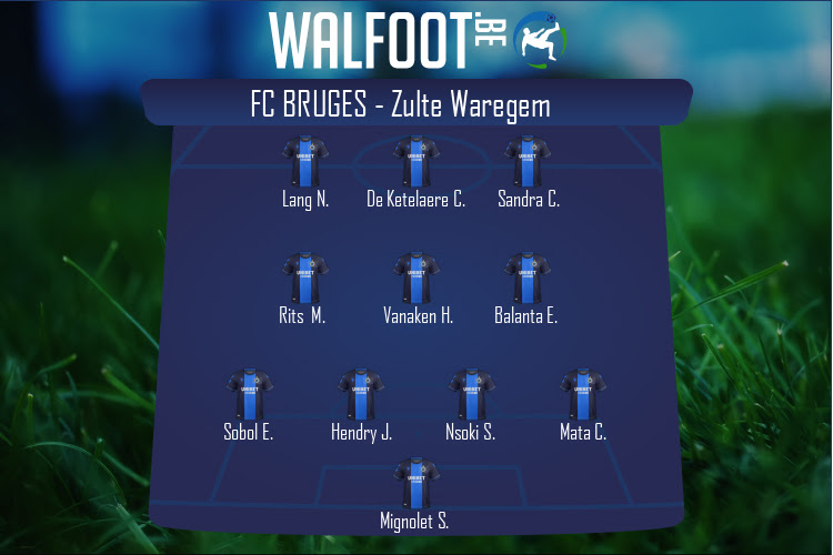 Composition FC Bruges | FC Bruges - Zulte Waregem (12/12/2021)