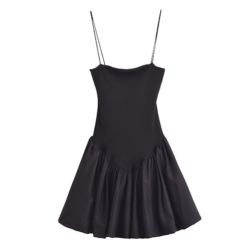 Title 4, Summer New Fashion Puffy Poplin Rib Stitching T...