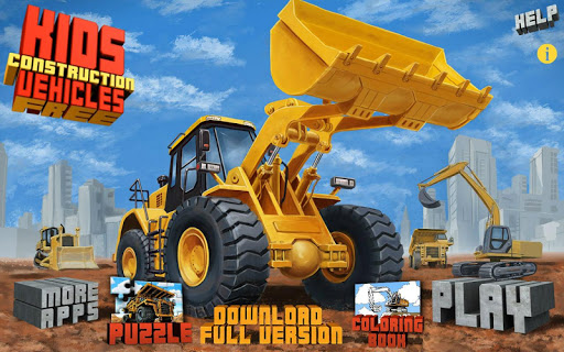 Kids Vehicles: Construction Lite toddler puzzle