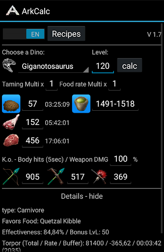 ArkCalc for ARK: Survival Evo