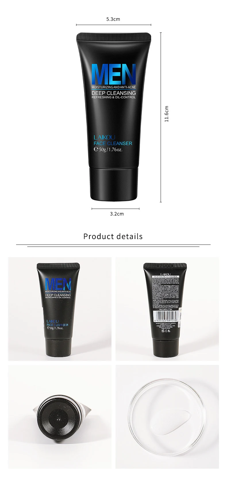 Title 1, Nettoyant Facial Exfoliant Homme 50g. Exfolie e...