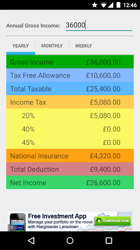 UK PAYE Tax Calculator