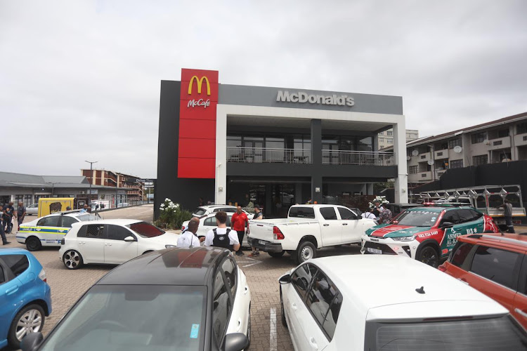 Police and paramedics responded to an alleged hostage situation at McDonald's in Berea, Durban.