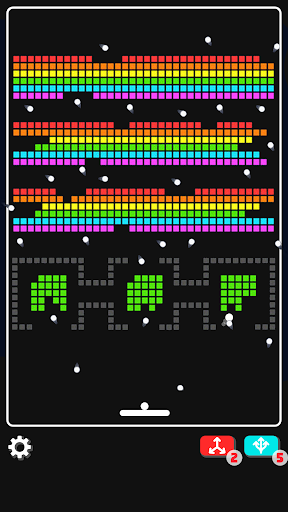 Red ball breaker break brick and pixel shot game