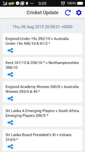 Cricket update