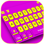 Cover Image of Télécharger Purple Yellow Stripes Keyboard Theme 1.0 APK