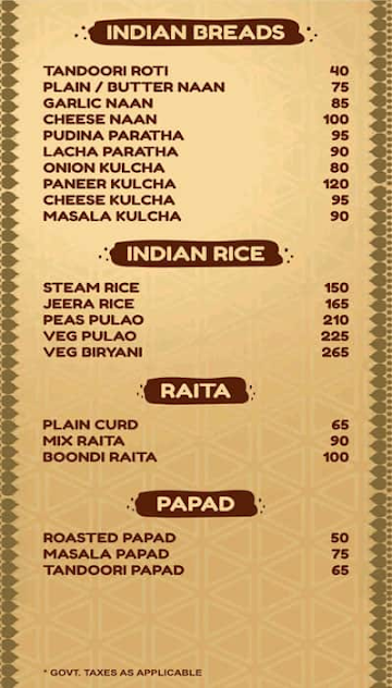 Tanngo Chutney menu 