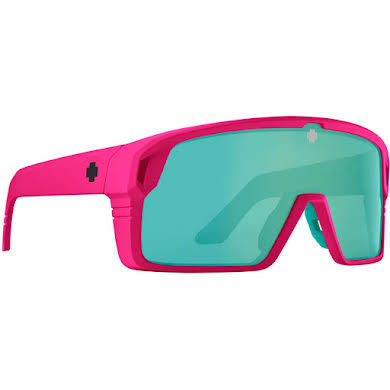 SPY  Monolith Sunglasses - Matte Neon Pink, Happy Bronze with Light Green Spectra Mirror Lenses