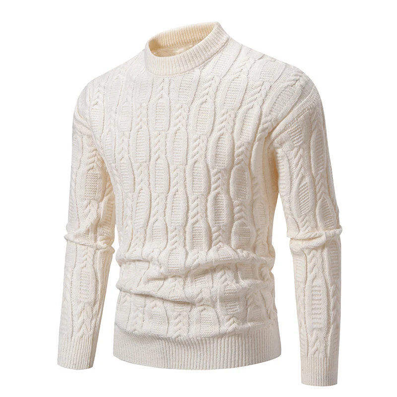 Suéter Casual Redondo Masculino Quente Moda Confortável e Elegante Perfeito para o Inverno e Uso Diário Look Moderno e Versátil