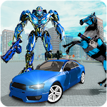 Cover Image of Скачать US Police Car Robot War Wild Horse Robot Transform 1.2 APK