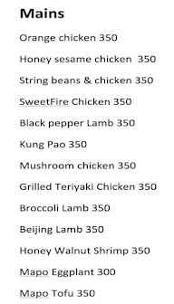 Mimi Takeout menu 1