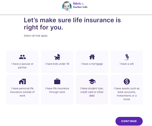 A Fabric life insurance review explains that the entire application can be completed within minutes and entirely online. 