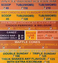 Manisha's Chocomasti menu 1