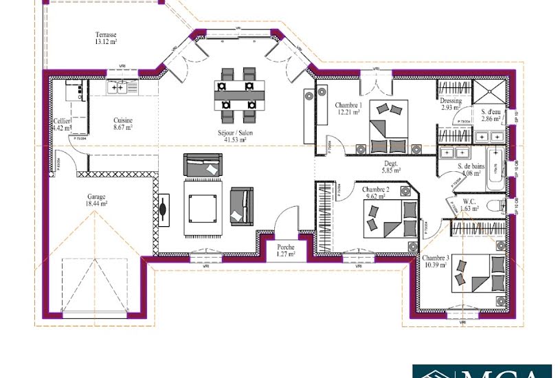  Vente Terrain + Maison - Terrain : 2 190m² - Maison : 104m² à Solférino (40210) 