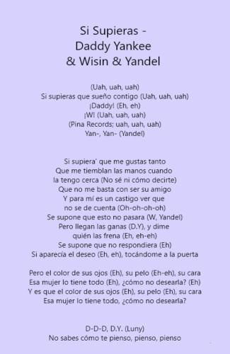 Si Supieras - Daddy Yankee , Wisin  Yandel lyrics