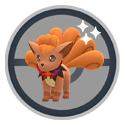 Vulpix wearing a Spooky Festival costume