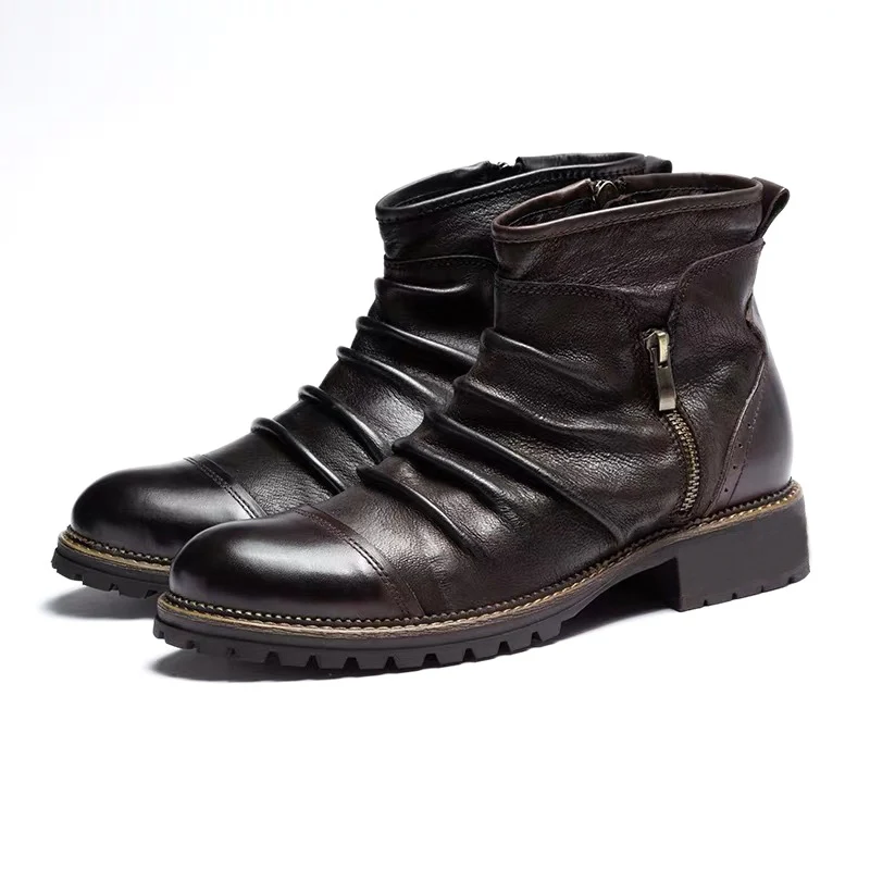 Title 1, Bottes de cowboy en cuir, montantes, style Mart...
