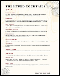 The Hype Room menu 1