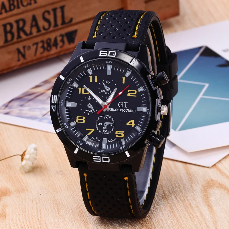 eBay Hot Sport Watch GT Racing silikonski sat za muškarce veliki brojčanik kvarcni modni posao veleprodaja.