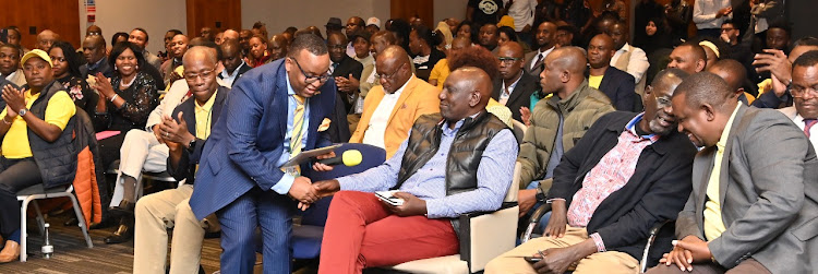 Deputy President William Ruto during a meeting with Kenyans living in the United Kingdom.