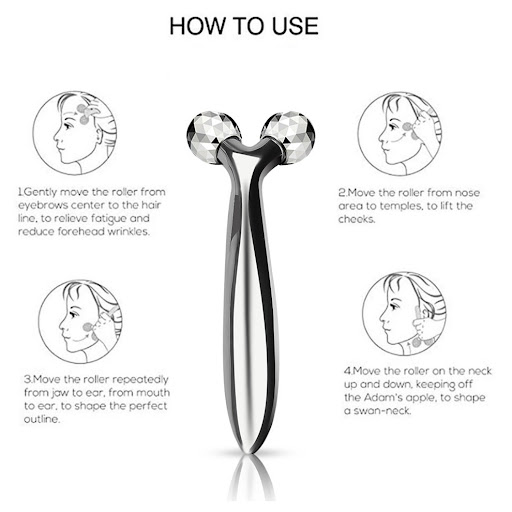 Title 6, Facial Roller Massage Y Shape Wrinkle Remover F...