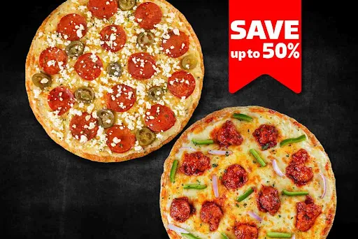 Buy One Get One - 2 Non-Veg Medium Pizzas At 629