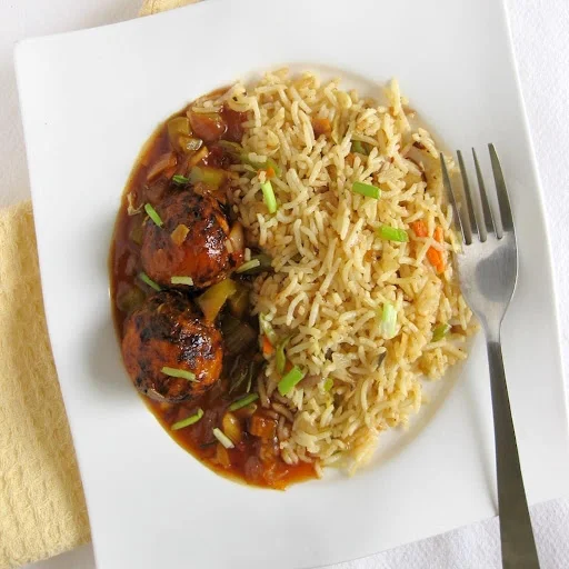 Manchurian With Rice [Serves 1]
